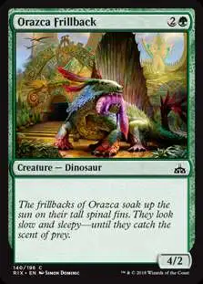 MtG Trading Card Game Rivals of Ixalan Common Foil Orazca Frillback #140