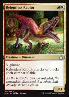 MtG Trading Card Game Rivals of Ixalan Uncommon Relentless Raptor #169