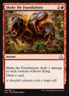 MtG Trading Card Game Rivals of Ixalan Uncommon Shake the Foundations #113