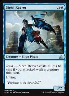 MtG Trading Card Game Rivals of Ixalan Uncommon Siren Reaver #54