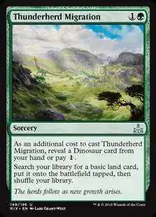 MtG Trading Card Game Rivals of Ixalan Uncommon Thunderherd Migration #149