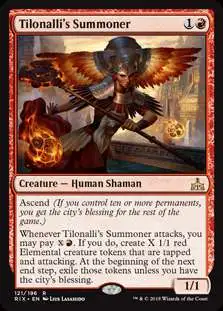 MtG Trading Card Game Rivals of Ixalan Rare Tilonalli's Summoner #121