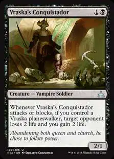 MtG Trading Card Game Rivals of Ixalan Uncommon Vraska's Conquistador #199