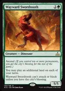 MtG Trading Card Game Rivals of Ixalan Rare Wayward Swordtooth #150