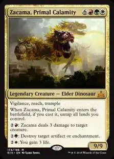 MtG Trading Card Game Rivals of Ixalan Mythic Rare Zacama, Primal Calamity #174