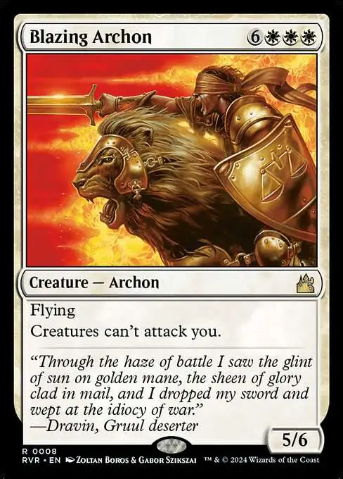 MtG Ravnica Remastered Rare Foil Blazing Archon #8