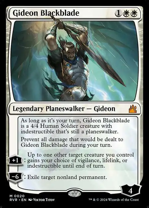 MtG Ravnica Remastered Mythic Rare Gideon Blackblade #20