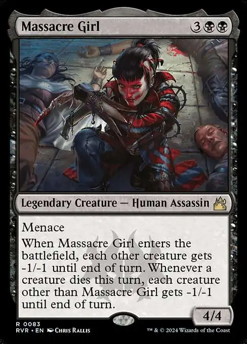 MtG Ravnica Remastered Rare FOIL Massacre Girl #83