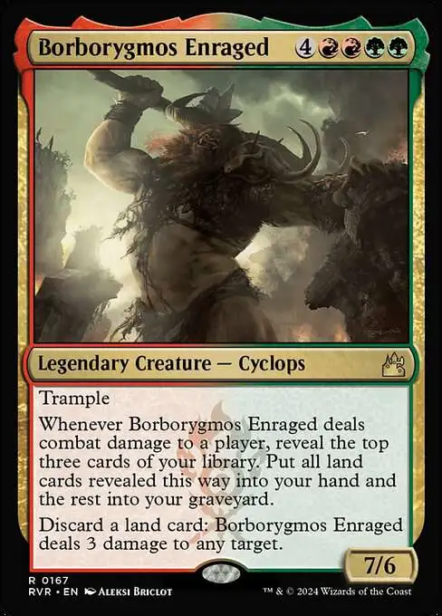 MtG Ravnica Remastered Rare Borborygmos Enraged #167