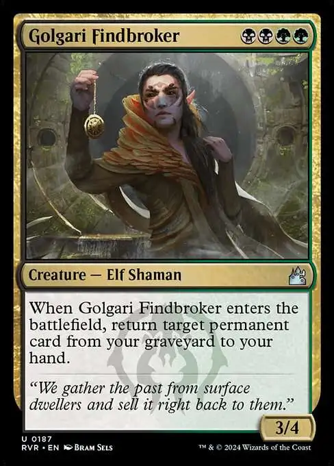 MtG Ravnica Remastered Uncommon Golgari Findbroker #187