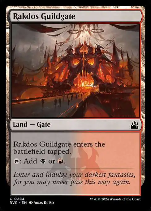 MtG Ravnica Remastered Common Foil Rakdos Guildgate #284
