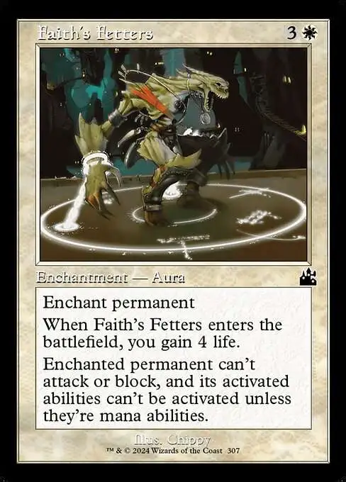 MtG Ravnica Remastered Common Faith's Fetters #307 [Retro Frame FOIL]