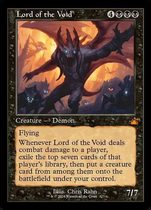 Magic The Gathering Ravnica Remastered Single Card Mythic Rare Lord of the  Void 327 Retro Frame - ToyWiz