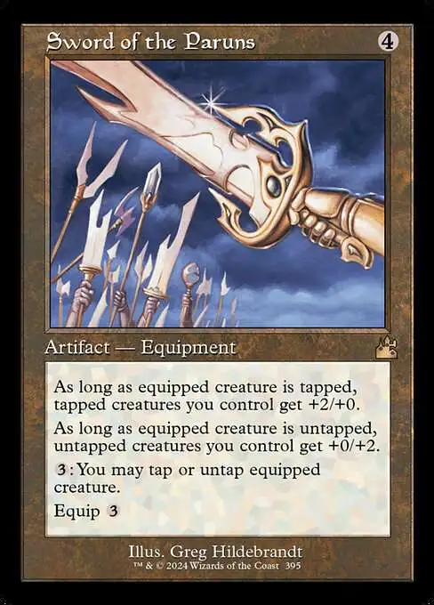MtG Ravnica Remastered Rare Sword of the Paruns #395 [Retro Frame]