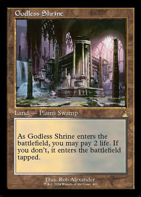 MtG Ravnica Remastered Rare Godless Shrine #401 [Retro Frame]