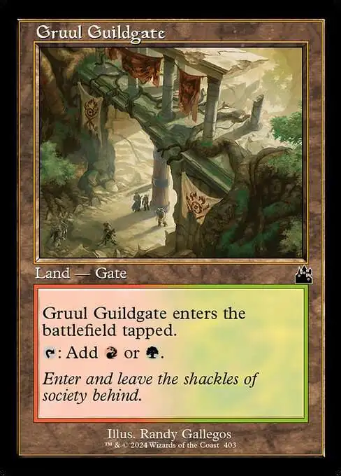 Magic The Gathering Ravnica Remastered Single Card Common Gruul Guildgate  403 Retro Frame - ToyWiz
