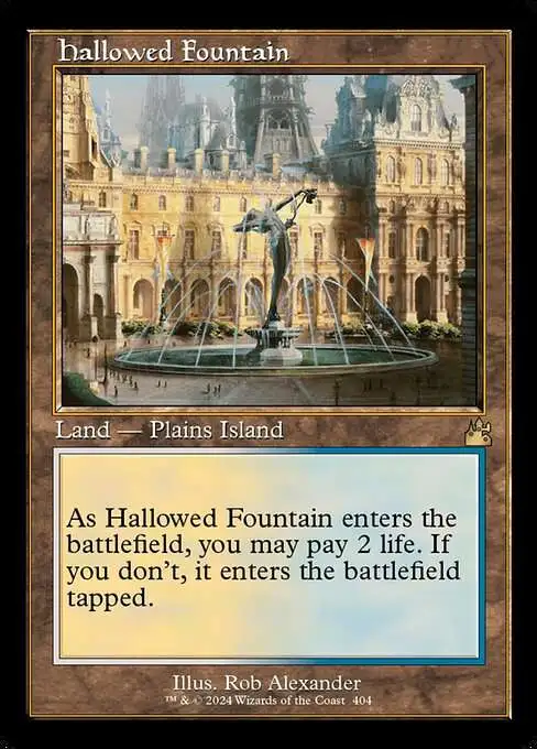 MtG Ravnica Remastered Rare Hallowed Fountain #404 [Retro Frame]