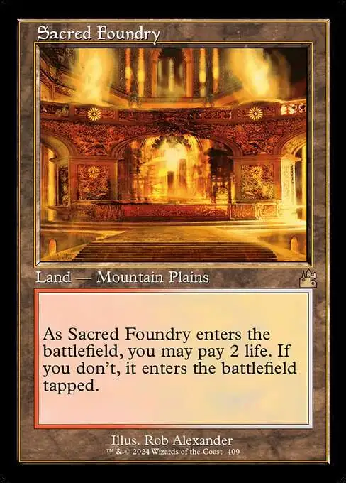 MtG Ravnica Remastered Rare Sacred Foundry #409 [Retro Frame]