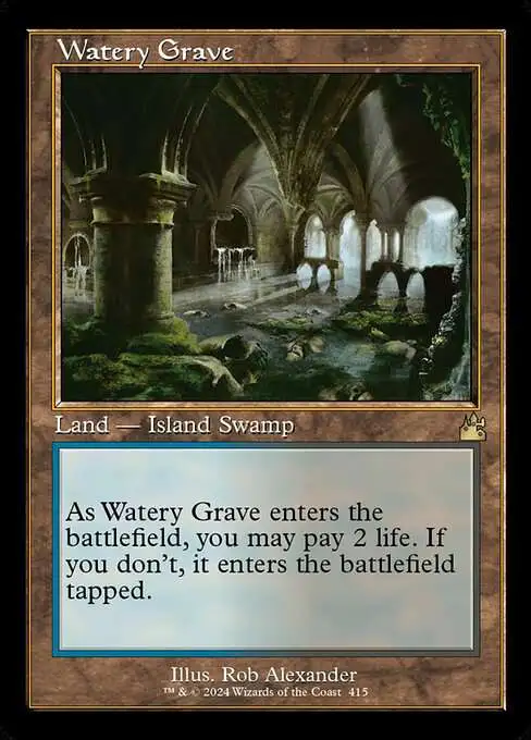 MtG Ravnica Remastered Rare Watery Grave #415 [Retro Frame]