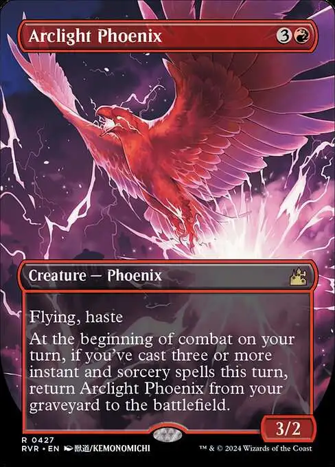 MtG Ravnica Remastered Rare Arclight Phoenix #427 [Borderless Anime]