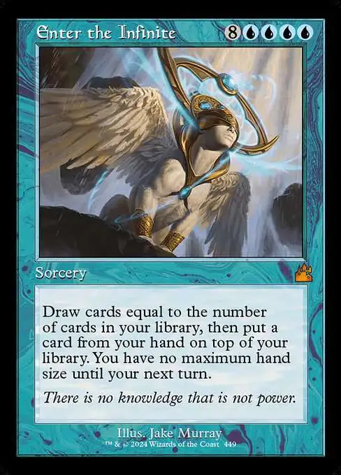 Magic The Gathering Ravnica Remastered Single Card Mythic Rare Enter the Infinite 449 Retro Frame - ToyWiz Magic The Gathering Ravnica Remastered Single Card Mythic Rare Enter the Infinite 449 Retro Frame - ToyWiz