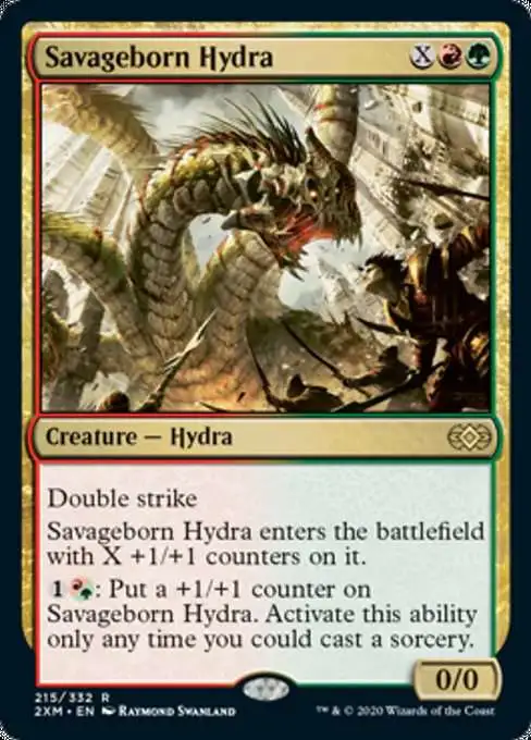 MtG Double Masters Rare Savageborn Hydra #215