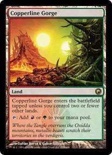 MtG Scars of Mirrodin Rare Copperline Gorge #225 [Moderately Played]