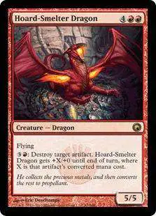 MtG Scars of Mirrodin Rare Hoard-Smelter Dragon #93