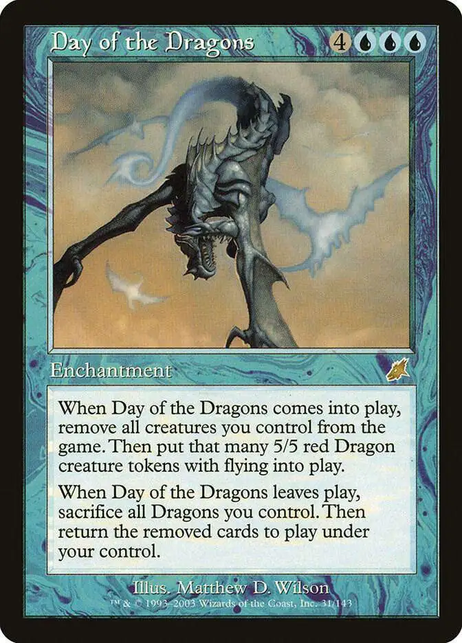 MtG Scourge Rare FOIL Day of the Dragons #31 [Lightly Played]