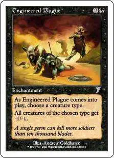 MtG 7th Edition Uncommon Foil Engineered Plague #133