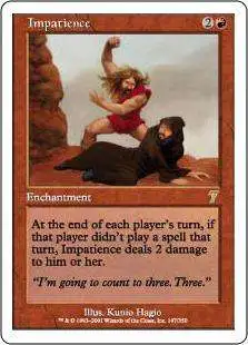 MtG 7th Edition Rare Foil Impatience #197