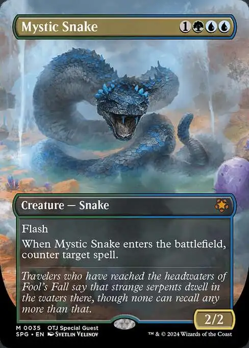 MtG Special Guests Mythic Rare Mystic Snake #35 [Thunder Junction Borderless]