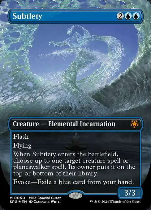 MtG Special Guests Mythic Rare Subtlety #50 [Modern Horizons 3 Borderless Ripple Foil]