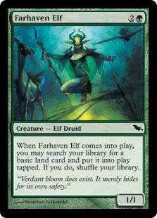 MtG Shadowmoor Common Farhaven Elf #113
