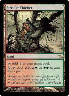 MtG Shadowmoor Rare Fire-Lit Thicket #271