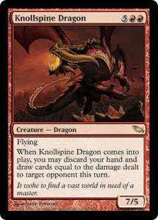 MtG Shadowmoor Rare Knollspine Dragon #98