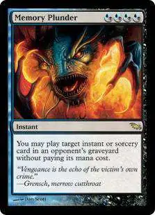 MtG Shadowmoor Rare Memory Plunder #169 [Lightly Played]