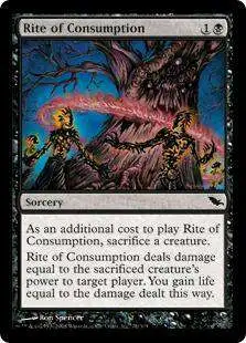MtG Shadowmoor Common Rite of Consumption #76