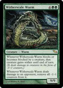 MtG Shadowmoor Rare Witherscale Wurm #134