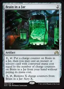 MtG Trading Card Game Shadows Over Innistrad Rare Foil Brain in a Jar #252