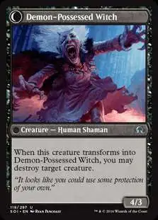 MtG Trading Card Game Shadows Over Innistrad Uncommon Demon-Possessed Witch #119