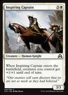 MtG Trading Card Game Shadows Over Innistrad Common Inspiring Captain #25