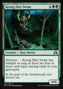 MtG Trading Card Game Shadows Over Innistrad Common Kessig Dire Swine #214