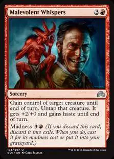 MtG Trading Card Game Shadows Over Innistrad Uncommon Malevolent Whispers #173
