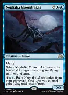 MtG Trading Card Game Shadows Over Innistrad Rare Nephalia Moondrakes #75