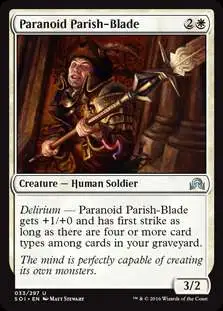 MtG Trading Card Game Shadows Over Innistrad Uncommon Paranoid Parish-Blade #33