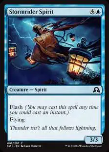 MtG Trading Card Game Shadows Over Innistrad Common Stormrider Spirit #91