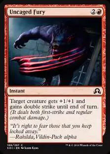 MtG Trading Card Game Shadows Over Innistrad Common Foil Uncaged Fury #188