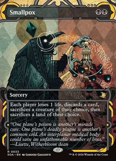 Magic The Gathering Secrets of Strixhaven Mystical Archive Single Card Rare Smallpox 33 - ToyWiz Magic The Gathering Secrets of Strixhaven Mystical Archive Single Card Rare Smallpox 33 - ToyWiz