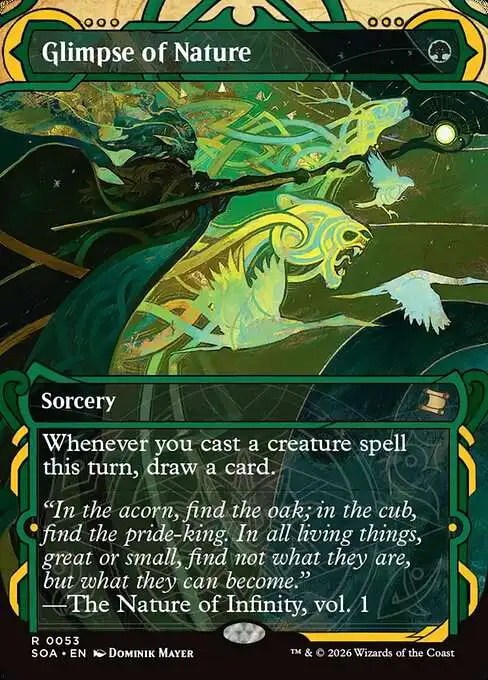 Magic The Gathering Secrets of Strixhaven Mystical Archive Single Card Rare  Glimpse of Nature 53 - ToyWiz